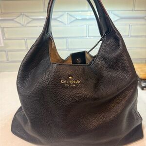 Kate Spade Black Leather hobo Bag